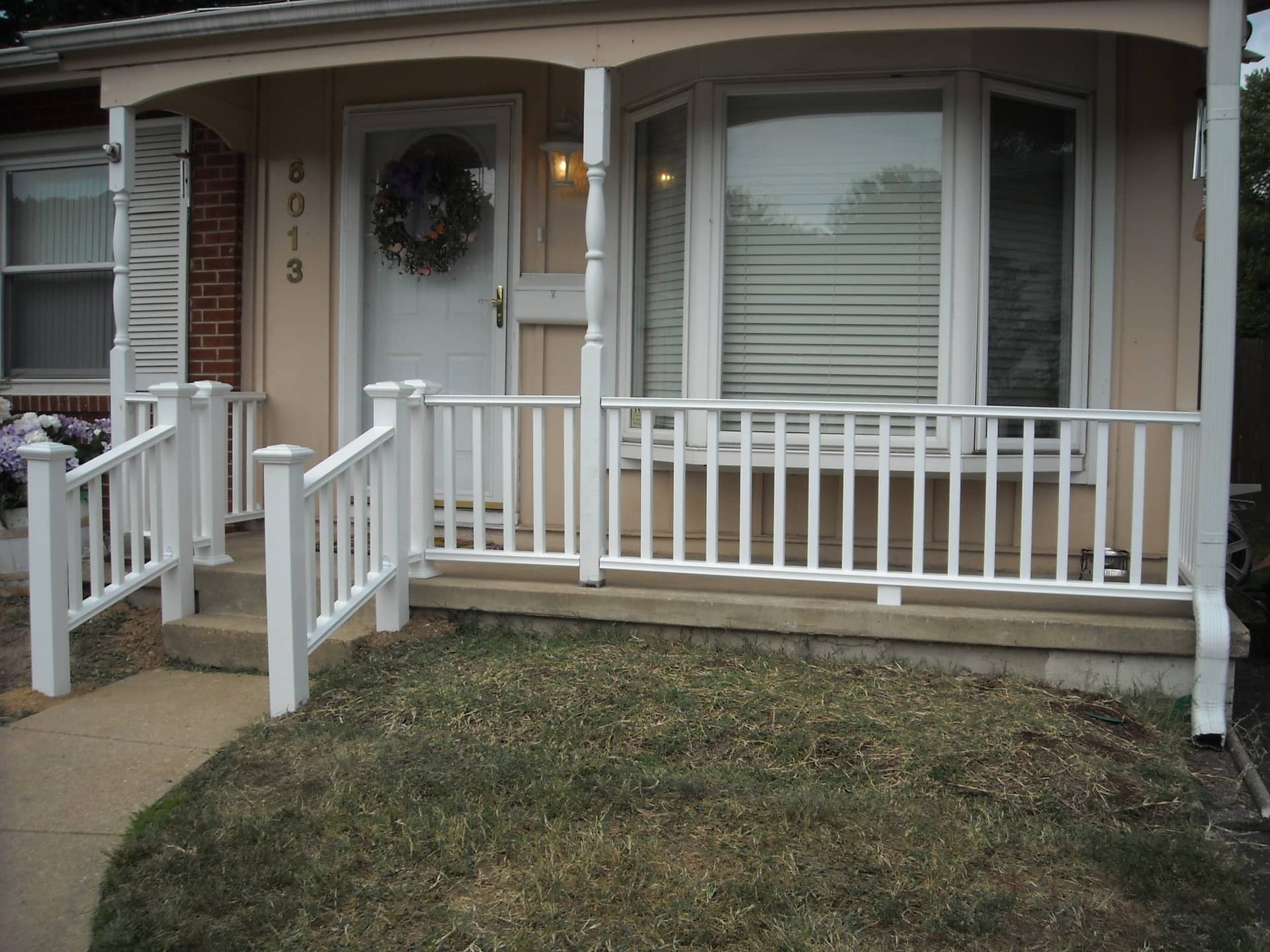 Completed porch and railing repair project