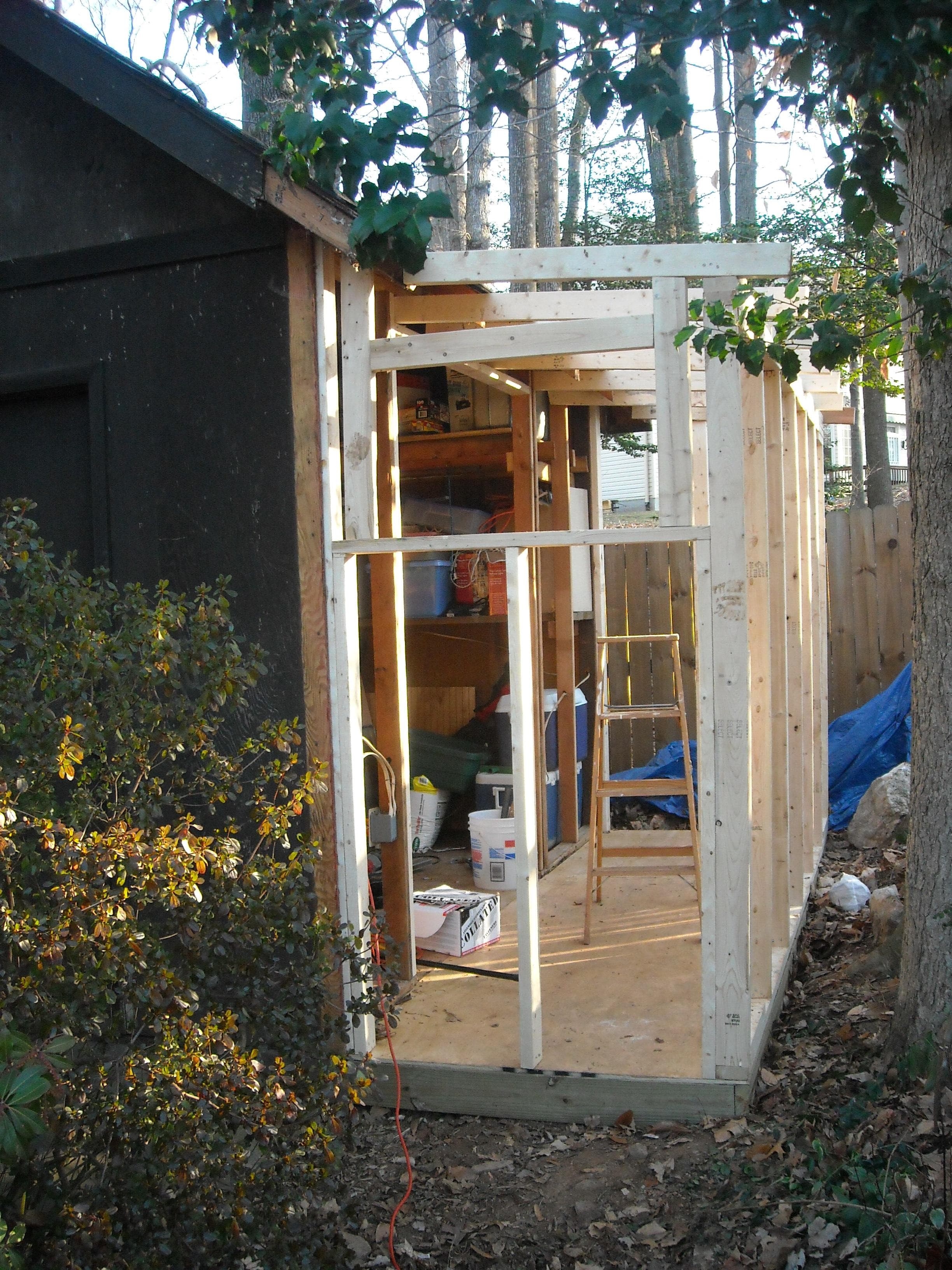 Shed extension before image 1